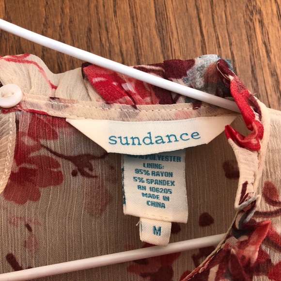 High neck ruffled sheer BOHO SUNDANCE BLOUSE! - Picture 5 of 5